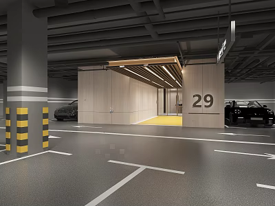 Modern Garage 3d model