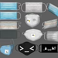 Various Protective Face Masks Including Disposable N95 And Printed Styles