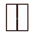Classic Wooden Casement Window Design With Double Panels And Clear Glass