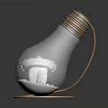 Innovative Electronic Appliance Light Bulb With Copper Coil And Transparent Glass Design