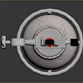 White Gas Cylinder With Metal Ring Stand And Top Valve Gauge