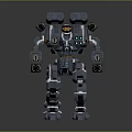 Mechanical Robot Character With Heavy Armor And Advanced Weapon Systems 3d model