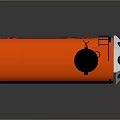 Orange Cylindrical PETMON 45 Tank With Black Top And White Hexagonal Sides