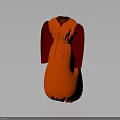 Stylish Orange Dress With Long Red Sleeves And Loose Fit Design For Fashion Lovers