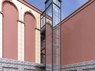 Modern Elevator Residential Outdoor Elevator 3d model