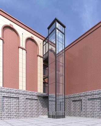 Modern Elevator Residential Outdoor Elevator 3d model