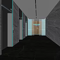 Modern Elevator Hallway Design With Marble Walls Glass Partitions And Polished Floors