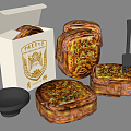 Modern Moon Cake China Agricultural University Moon Cake 3d model