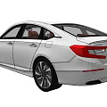 White Honda Sedan With Sleek Headlights Brown Seats And Multi Spoke Wheels