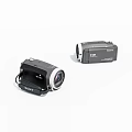 Two Sony HDV Camcorders Displayed On White Background For Viewing 3d model