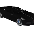 Black Sleek Modern Sports Car With Aerodynamic Body And Stylish Alloy Wheels