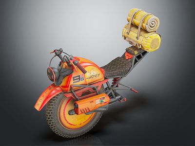 Modern motorcycle unicycle motorcycle 3d model