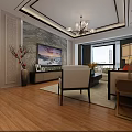 Living Dining Room Interior Design With Sofa Throw Pillows Coffee Table Dining Set Wooden Flooring