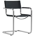 Modern Light Beige Fabric Upholstered Arm Chair With Polished Chrome Metal Frame For Contemporary Interiors