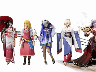 Girl role player 3d model