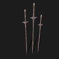 Bonfire poker stick set fire rolling torch bonfire stick 3d model