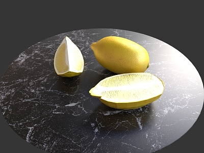 Lemon Fragrance Lemon Fruit 3d model