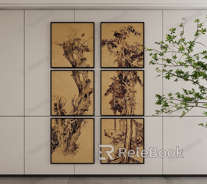 New Chinese Style Decorative Hanging Painting model