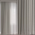 Modern Layered Curtains In Neutral Gray Linen Blend For Minimalist Window Design