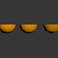 Three Bright Fresh Juicy Sliced Oranges on Black Background with Reflection