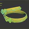 Elegant Golden Bracelets With Intricate Floral Patterns And Shiny Finish