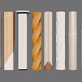 Decorative Architectural Columns Featuring Various Textures And Multiple Design Styles 3d model