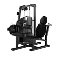 Black Commercial Leg Extension Fitness Equipment With Ergonomic Padded Seat And Steel Frame