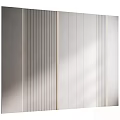 Modern Textured Background Wall Design With Vertical Panel Stripes And Smooth Surface Finish 3d model