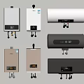 Various Water Heater Designs Including Digital Displays And Diverse Colors