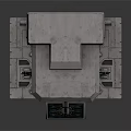 Industrial Mechanical Machine With Control Panel And Mechanical Arm On Metal Base