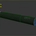 Black Cylindrical Industrial Equipment With Textured Surface And Metallic Ends