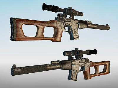 Modern Sniper Rifle 3d model Modern Sniper Rifle 3d model