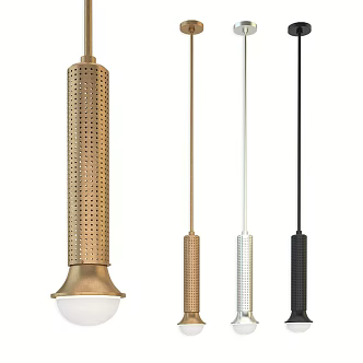 Modern Chandelier Round Pendant Precision Petite Slender Pendant 3d model