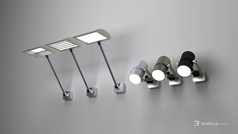 Modern Downlights and Spotlights with Various Styles for Home Interior Lighting 3d model 