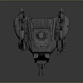 Game and Movie Character Mechanical Four Legged Robot With Metallic Structure And Industrial Design
