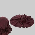 Burgundy Pleated Ceiling Drapery With Luxurious Shiny Texture And Elegant Decorative Design