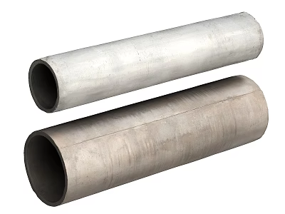 Building Components Metal Cylindrical Pipes With Textured Surface For Structural Construction 3d model