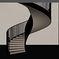 Modern Spiral Staircase With Glass Railing And Illuminated White Steps In Minimalist Room
