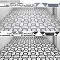 Coptic Black White Porcelain Tiles with Geometric Pattern for Interior Floor Design 3d model
