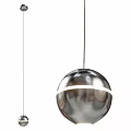 Sleek Modern Ceiling Light With Spherical Metal Frame And LED Ring Illumination For Home Decoration
