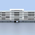Modern White Multi Story Office Building Exterior Design With Large Windows 3d model