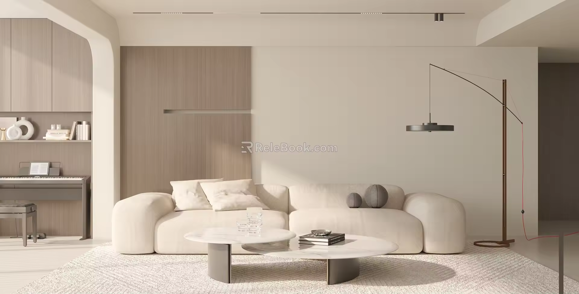 Modern double sofa 3d model