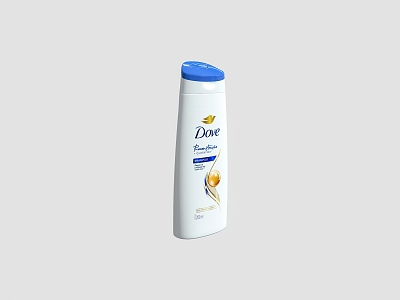 Shampoo plastic bottle 3d model