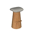 Modern Fabric Bar Stool High Stool Bar Chair Stool Round Stool 3d model