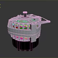Electric Motor With Silver Housing Black Base And Red Internal Coils