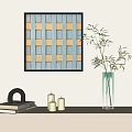 Modern Simple Color Block Hanging Painting 3d model