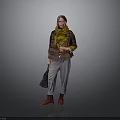 Stylish Winter Apparel And Accessories With Plaid Coat Yellow Scarf And Red Boots