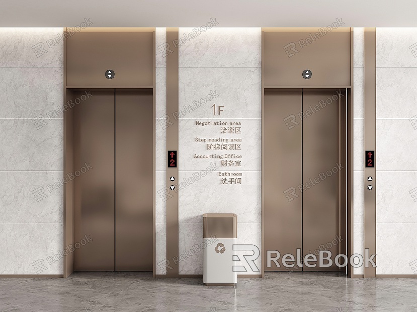 Elevator Elevator Hall Elevator Door Elevator Button Lobby Elevator Hotel Elevator model