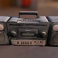 Sony Vintage Boombox With Large Speakers Control Buttons And Cassette Deck