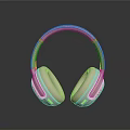 Pink Over Ear Headphones With Comfortable Ear Cups And Adjustable Headband